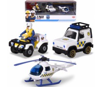 Žaislinė ugniagesio Semo policijos mašina, keturratis ir malūnsparnis | Fireman Sam | Dickie 3092006