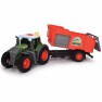 Žaislinis traktorius 26 cm su priekaba šienui vežti | Fendt | Dickie 3734001