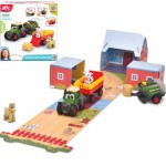 Žaislinis ūkininko rinkinys - Fendt traktorius su 2-omis priekabomis ir ferma | Dickie 4118002ONL1