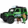 Žaislinis visureigis automobilis su šuniu ir vyro figūrėlė | Mercedes Benz Forest Ranger | Dickie 3834007