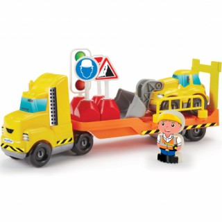 Abrick žaislinis sunkvežimis su kelių statybos rinkiniu | 33 elementai | Ecoiffier 3291