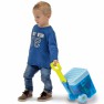 Žaislinių Abrick kaladėlių rinkinys vaikams | Mėlyna dėžė su ratukais, rankena ir kaladėlėmis 40 vnt. | Ecoiffier 7829