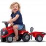 Paspiriama mašina traktorius su priekaba ir priedais: grėbliukas su kastuvu - vaikams nuo 1 iki 3 metų | Baby Case | Falk
