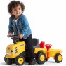 Paspiriama mašina traktorius su priekaba ir priedais: grėbliukas su kastuvu - vaikams nuo 1 iki 3 metų | Komatsu | Falk