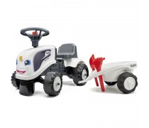 Vaikiška paspiriama mašina traktorius su priekaba ir priedais - grėbliukas su kastuvu | Valtra | Falk