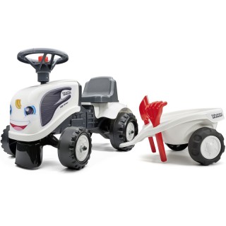 Paspiriama mašina traktorius su priekaba ir priedais: grėbliukas su kastuvu - vaikams nuo 1 iki 3 metų | Valtra | Falk