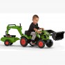 Minamas traktorius su 2 kaušais ir priekaba - vaikams nuo 2 iki 5 metų | CLAAS Arion | Falk