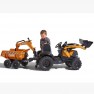 Minamas traktorius su 2 kaušais ir priekaba - vaikams nuo 3 iki 7 metų | Case CE Backhoe | Falk