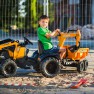 Minamas traktorius su 2 kaušais ir priekaba - vaikams nuo 3 iki 7 metų | Case CE Backhoe | Falk