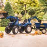 Minamas traktorius su 2 kaušais ir priekaba - vaikams nuo 3 iki 7 metų | New Holland | Falk