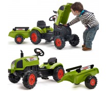 Vaikiškas minamas traktorius su priekaba vaikams nuo 2 iki 5 metų | CLAAS | Falk 2041C
