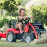 Minamas traktorius su kaušu ir priekaba - vaikams nuo 3 iki 7 metų | Case | Falk