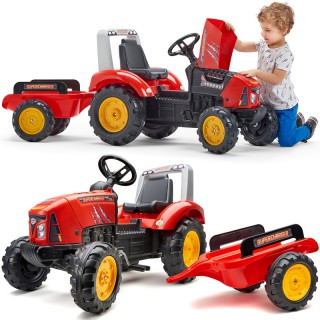 Minamas traktorius su priekaba - vaikams nuo 3 iki 7 metų | Supercharger | Falk