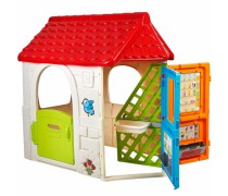 Vaikiškas žaidimų namelis su besisukančiomis durimis ir 6 žaidimų aikštelėmis | Feber 13221