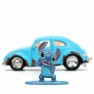 Žaislinė metalinė 14 cm mašinėlė ir Stitch figūrėlė | Volkswagen Beetle | Disney Lilo and Stitch | Jada