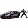 Žaislinė metalinė 19 cm mašinėlė ir 7 cm žmogaus figūrėlė | 2008 Dodge Viper - Marvel Spiderman | Žmogus Voras | Jada