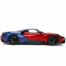 Žaislinė metalinė 21 cm mašinėlė ir 7 cm žmogaus figūrėlė | Ford GT Spiderman | Žmogus Voras | Jada