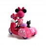Žaislinis 19 cm motociklas skuteris su nuotolinio valdymo pultu ir 2 figūrėlėmis | Pelytė Minnie | Minnie Mouse Scooter | Jada