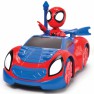 Žaislinė 17 cm mašinėlė kabrioletas su nuotolinio valdymo pultu ir figūrėle | Žmogus voras | RC Roadster | Jada
