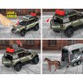 Žaislinė metalinė 25 cm mašinėlė su priekaba žirgams vežti | Land Rover | Majorette