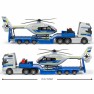 Žaislinis Volvo metalinis policijos vilkikas ir sraigtasparnis | Majorette