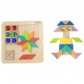 Montessori medinė mokomoji dėlionė mozaika vaikams | Spalvos ir formos | Masterkidz ME14573