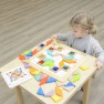 Montessori medinė mokomoji dėlionė mozaika vaikams | Spalvos ir formos | Masterkidz ME14573
