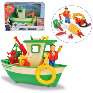 Žaislinė ugniagesio Semo žvejybos valtis su priedais | Sam | Simba