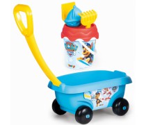Vaikiškas vežimėlis karutis su smėlio kibirėliu ir priedais | Paw Patrol | Smėlio žaislai | Smoby