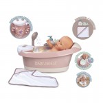 Žaislinė lėlės vonelė su vandens masažu, dušu, šviesa ir priedais | Baby Nurse | Smoby