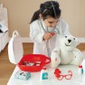Žaislinis lėlės priežiūros gydytojo lagaminas su priedais 15 vnt | Smoby