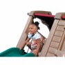 Žaidimų aikštelė su nameliu vaikams | 3 sūpynės, čiuožykla, krepšinio lenta ir virvinės kopėčios | Naturally Playful | Step2