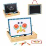 Žaislinė medinė dvipusė piešimo magnetinė lenta su dėlione vaikams | 2in1 | Tooky TF849