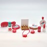 Žaislinis medinis kosmetikos rinkinys krepšyje | Tooky TL993