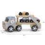 Žaislinis medinis vilkikas su mašinėlėmis | PolarB | Viga 44014