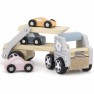 Žaislinis medinis vilkikas su mašinėlėmis | PolarB | Viga 44014