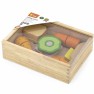 Žaislinis medinis pjaustomas maisto rinkinys dėžutėje | Viga 44542