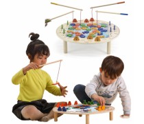 Medinis magnetinis stalo žaidimas vaikams | Pagauk žuvytę | Viga 44546