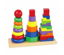 Medinių piramidžių rinkinys vaikams | Viga 50567