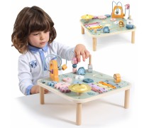 Žaislinis lavinamasis medinis stalas vaikams | Su ergoterapiniu labirintu | PolarB | Viga 44083