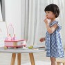 Žaislinis medinis kosmetinis staliukas vaikams | Su veidrodžiu ir priedais | Viga 44571