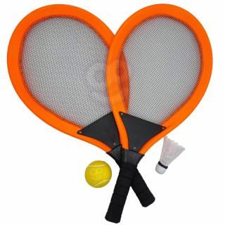 Didelių teniso ir badmintono rakečių rinkinys vaikams | Oranžinė | Woopie 40895