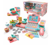 Žaislinis kasos aparatas vaikams | Su garso efektais ir priedais 24 vnt.| Woopie 29702