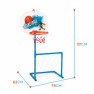 Krepšinio stovas vaikams | Aukštis 121 cm su futbolo vartais ir kamuoliu | Woopie 30715