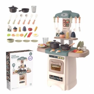 Žaislinė mini virtuvėlė su vandeniu ir priedais 29 vnt. | Šviesos ir garso efektai | Woopie 29870