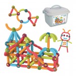 Žaislinis edukacinis magnetinis konstruktorius vaikams | Dėžėje 128 detalės | Woopie 45197