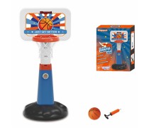 Vaikiškas krepšinio stovas su reguliuojamu aukščiu nuo 99 – 125 cm +kamuolys ir pompa | Woopie 42868