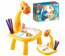 Vaikiškas piešimo stalas su lenta ir projektoriumi | Žirafa | Woopie 45456