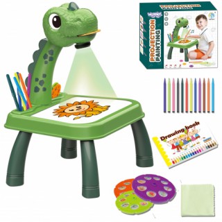 Vaikiškas piešimo stalas su lenta ir projektoriumi | Dinozauras |  Woopie 45432