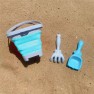 Vaikiškas sulankstomas silikonis kibirėlis su kastuvėliu ir grėbliuku | Smėlio žaislai vaikams | Woopie 43759